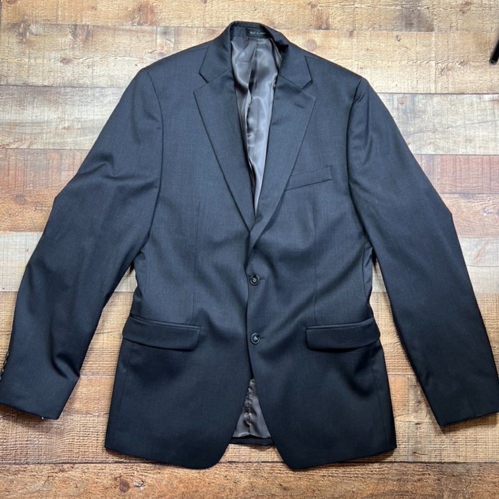 Men's Calvin Klein Dark Gray Lined Sport Coat Jacket size 40L